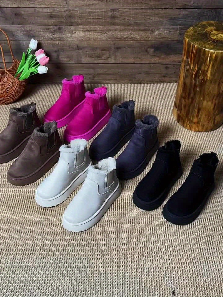 Winterliche Damen Chunky-Heel Stiefel