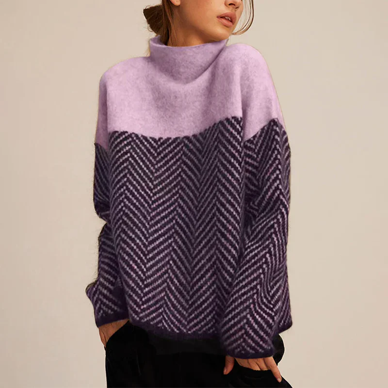 LINE – Warmer pullover mit Stehkragen