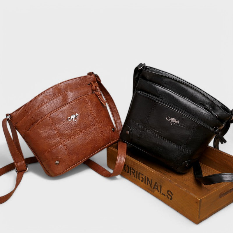 Nora. - Lässige Umhängetasche mit Steppnähten