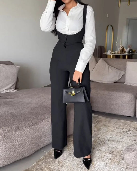 Zweiteiliges Set aus Jumpsuit mit Hosenträgern - Durane