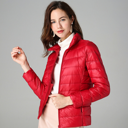 Aurora - Neue Ultralight Jacke mit weißen Entenfedern