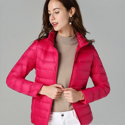 Aurora - Neue Ultralight Jacke mit weißen Entenfedern