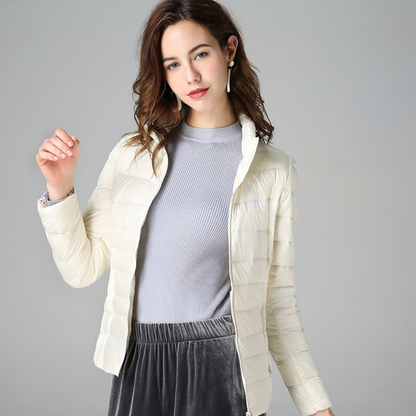 Aurora - Neue Ultralight Jacke mit weißen Entenfedern