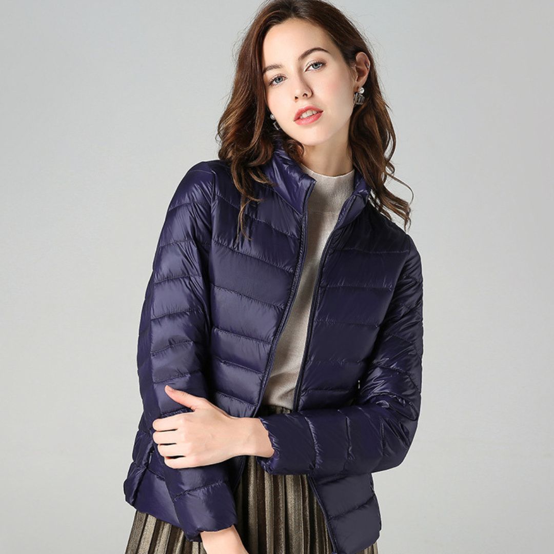 Aurora - Neue Ultralight Jacke mit weißen Entenfedern