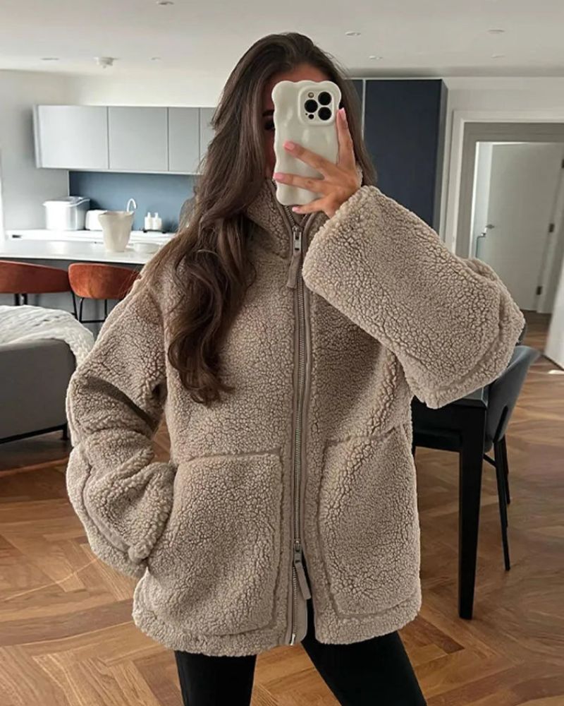 Penelope - Gemütliche Teddy-Pufferjacke