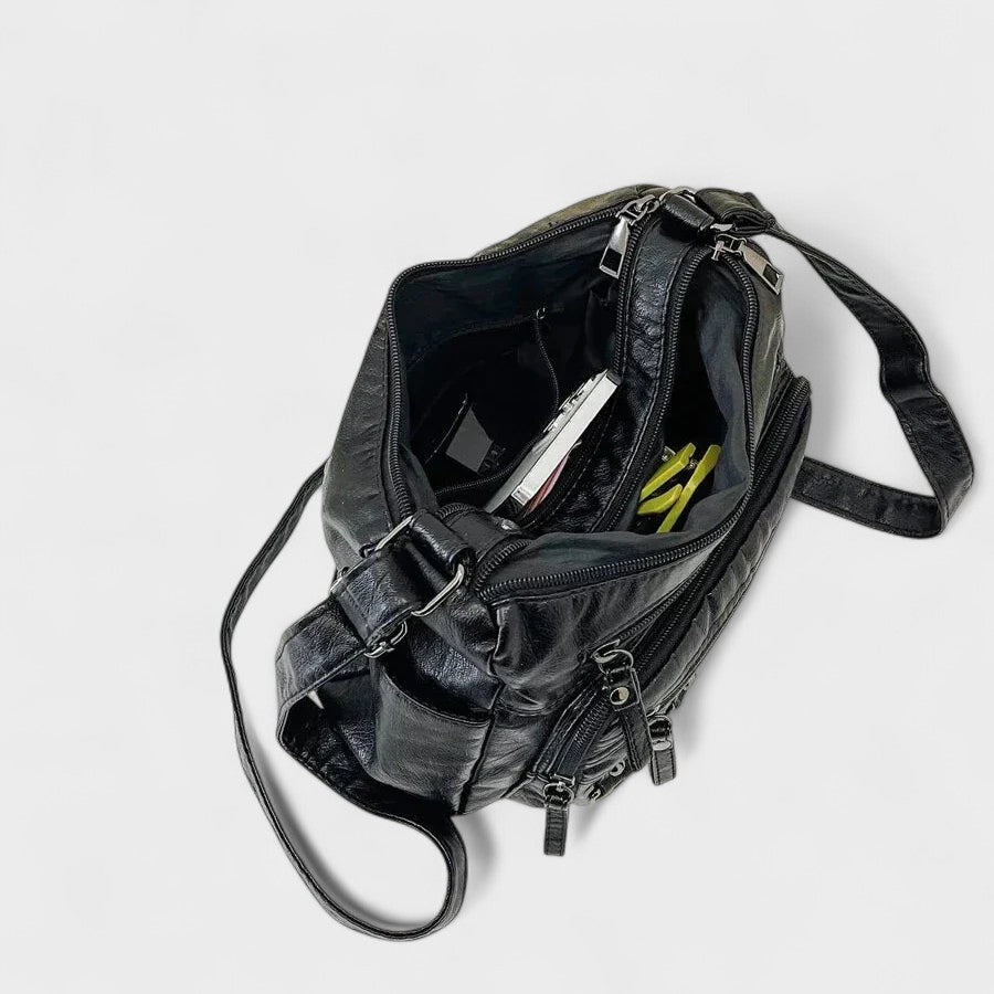 Nora. – Vintage-inspirierte Mehrschichtige Umhängetasche