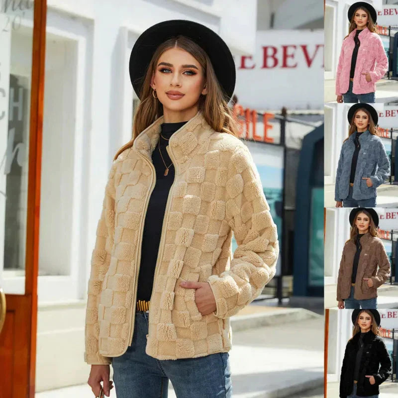 Valentine - Karierte Winterjacke für Damen