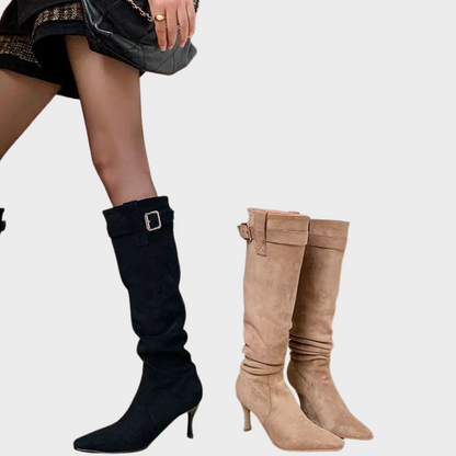 Siena – Schicke Kniestiefel mit Schnallen