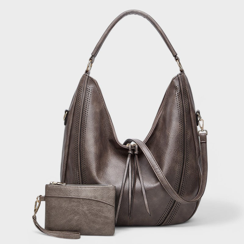 Nora. - Bohemian Hobo-Tasche mit Geldbörse