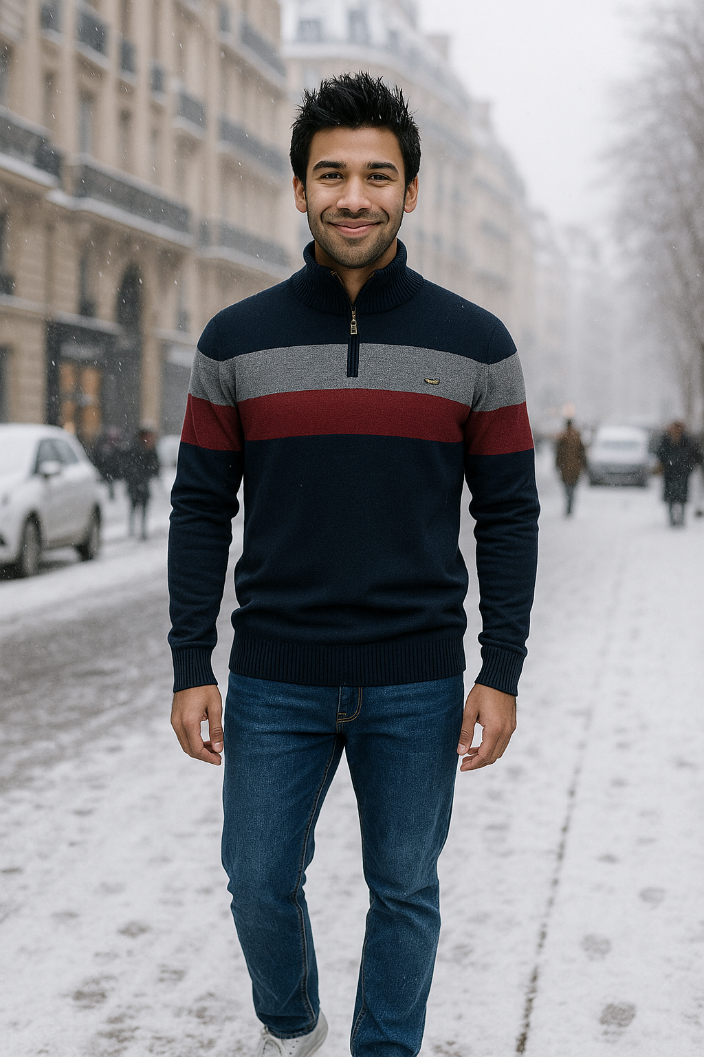 LENNOX – Warmer Strickpullover mit Reißverschluss für den Winter