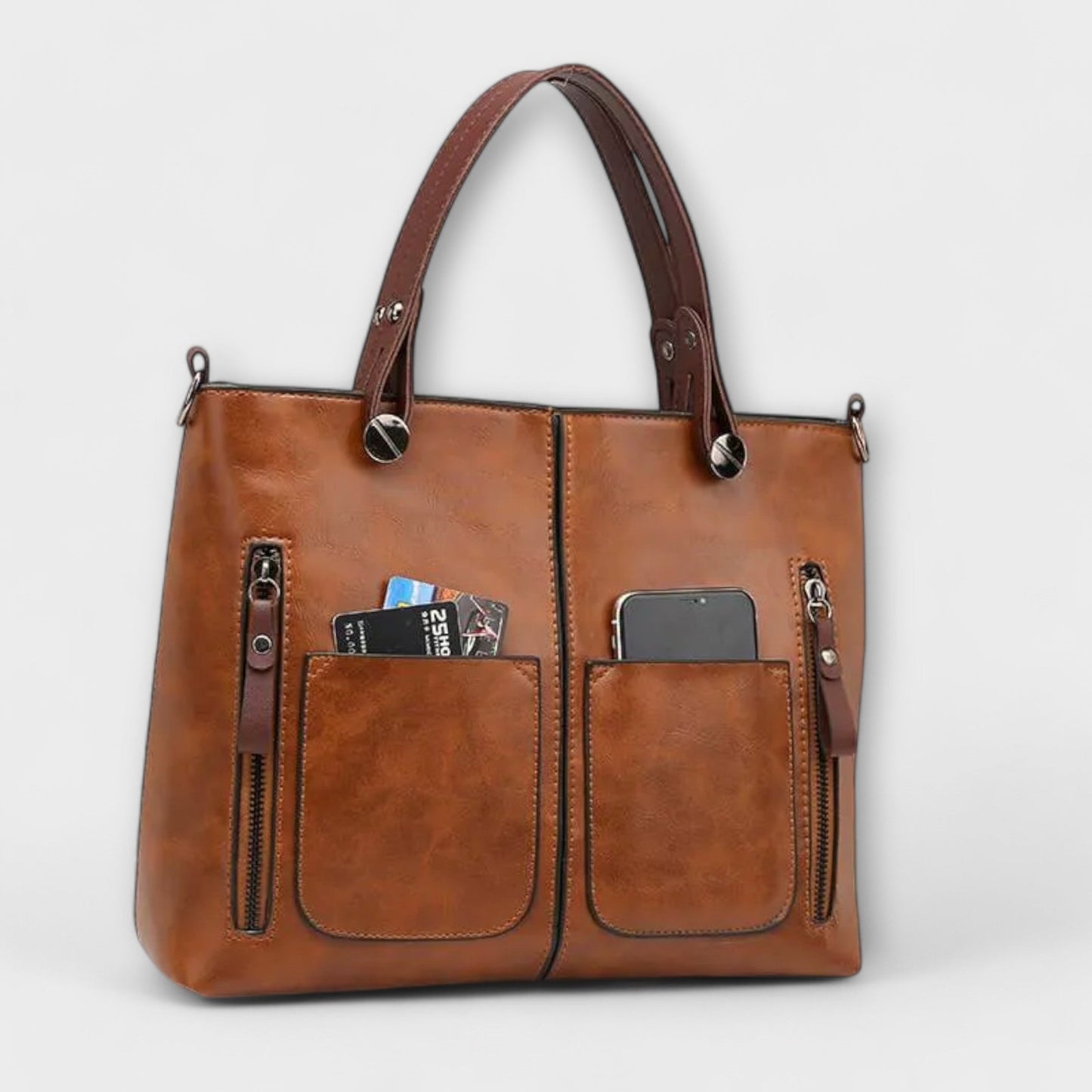 Nora. - Elegante Lederhandtasche