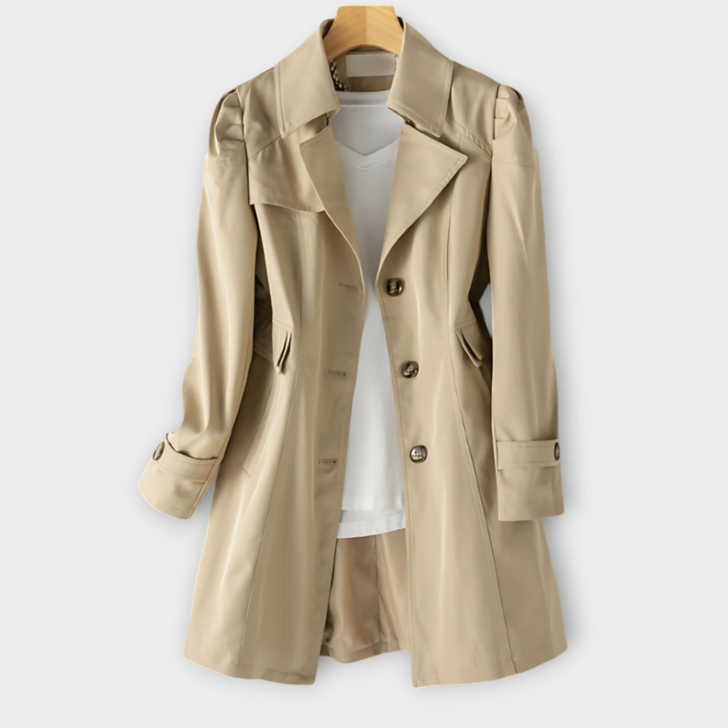 Elara – Zweireihiger Trenchcoat