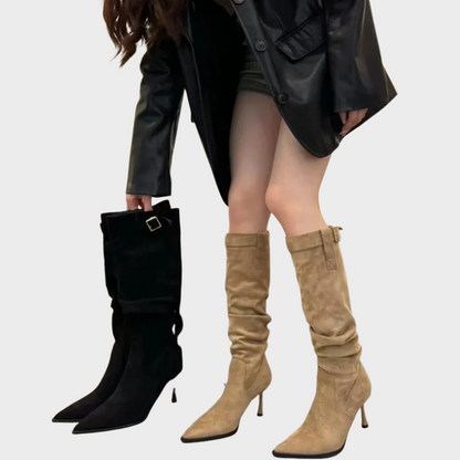 Siena – Schicke Kniestiefel mit Schnallen