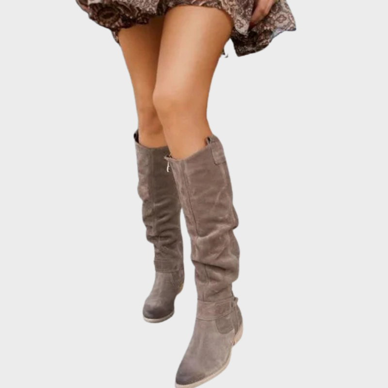 Luna – Kniehohe Stiefel mit Schnalle