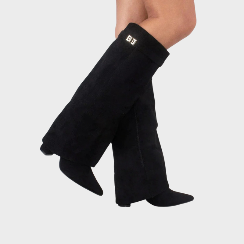 Nova – Kniehohe Stiefel mit verstecktem Absatz