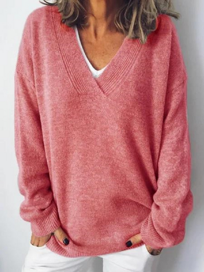 Monika - V-Ausschnitt Cashmere Pullover