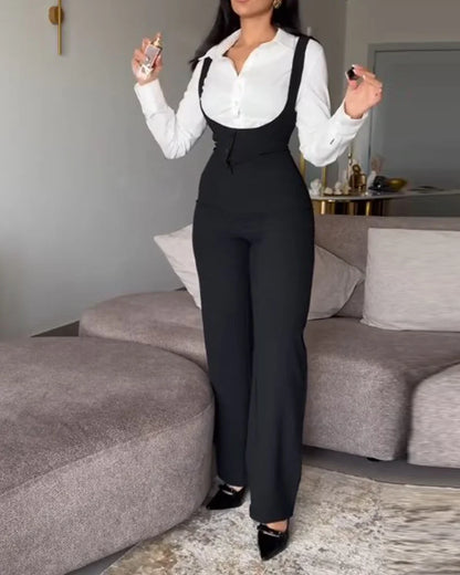 Zweiteiliges Set aus Jumpsuit mit Hosenträgern - Durane