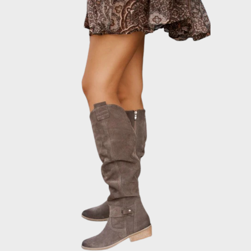 Luna – Kniehohe Stiefel mit Schnalle