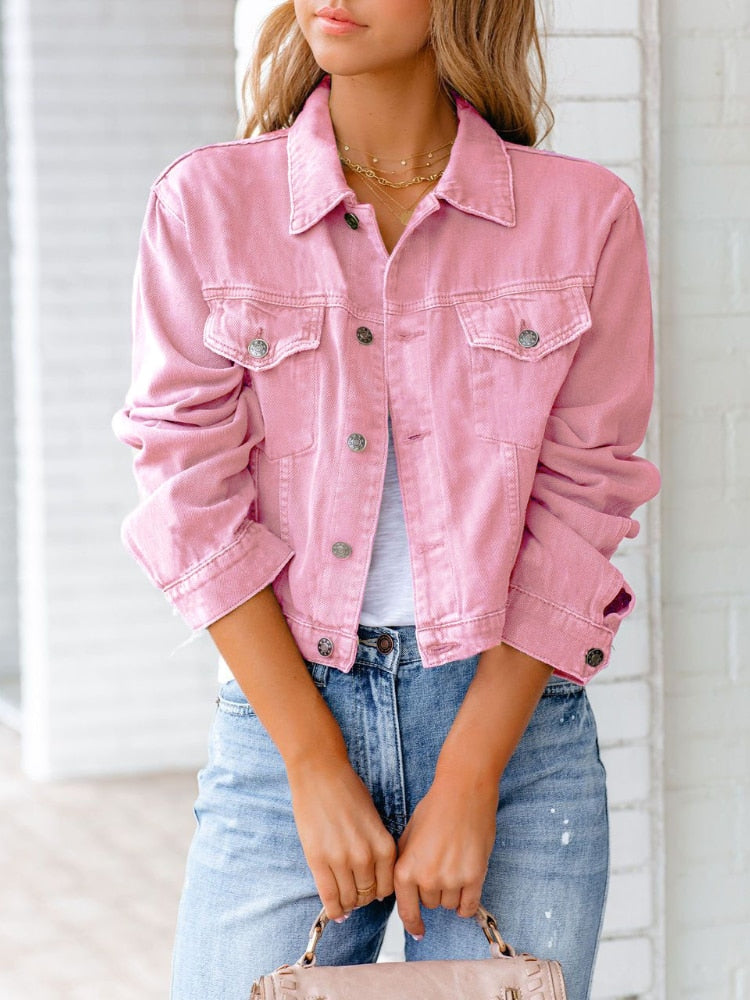 Jeansjacke in lockerer Passform mit Brusttaschen und Knopfleiste | Ideal für Frühjahr/Sommer