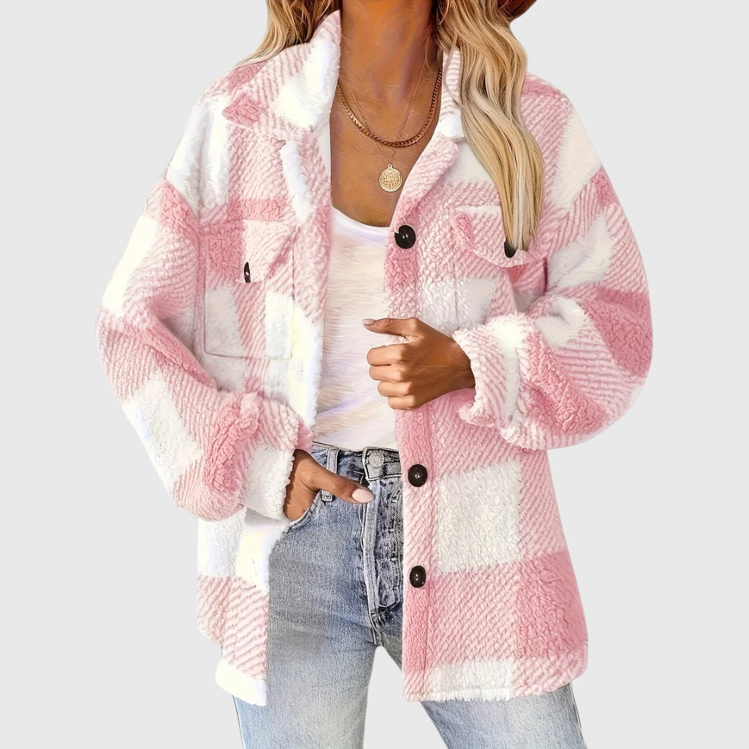 Selina – Schicke karierte Button-Down-Jacke