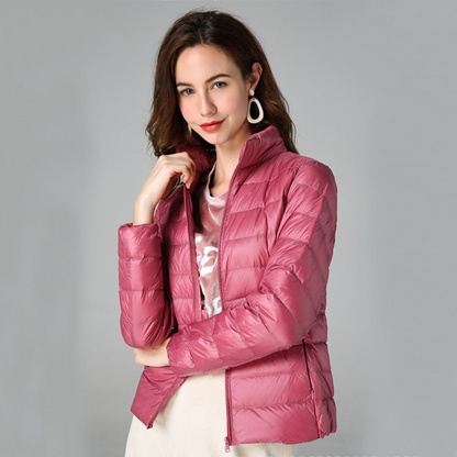 Aurora - Neue Ultralight Jacke mit weißen Entenfedern