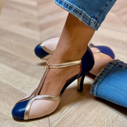Alessia™ | Bunte und bequeme T-Strap-Pumps mit runder Spitze