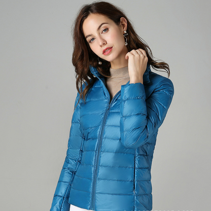 Aurora - Neue Ultralight Jacke mit weißen Entenfedern