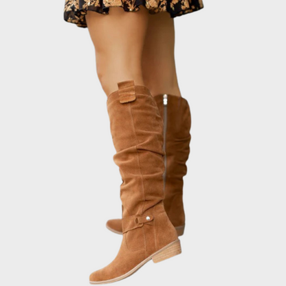 Luna – Kniehohe Stiefel mit Schnalle