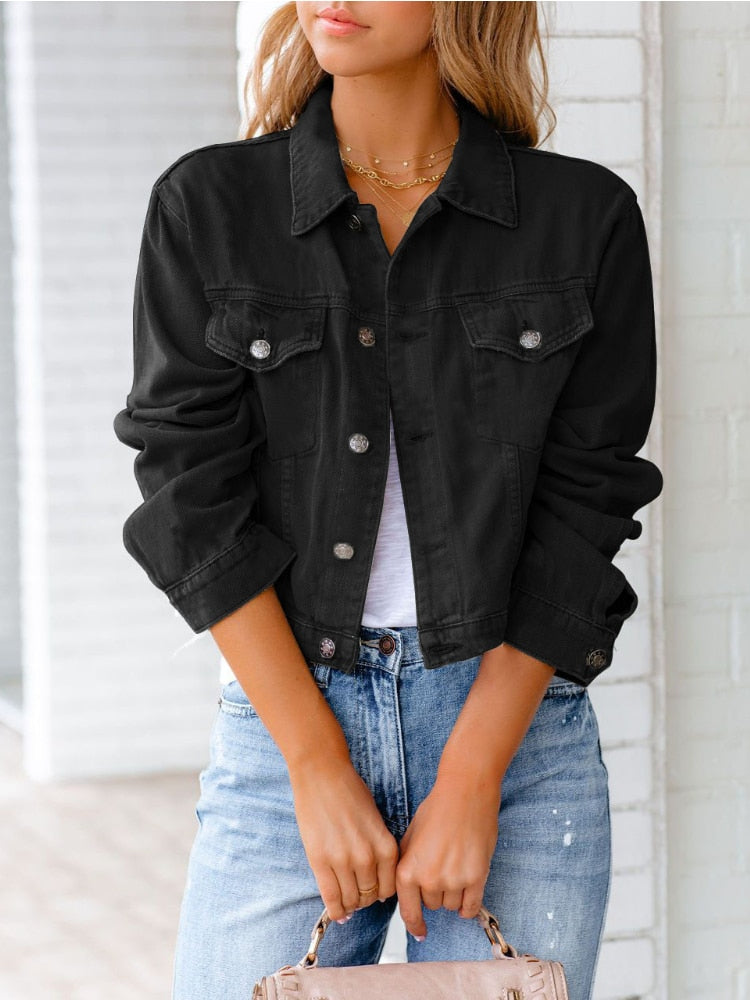 Jeansjacke in lockerer Passform mit Brusttaschen und Knopfleiste | Ideal für Frühjahr/Sommer
