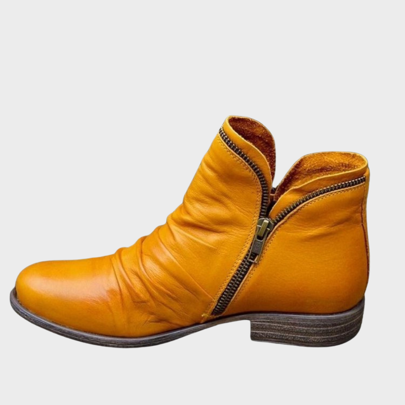 Esme – Lässige Lederstiefel mit Reißverschluss