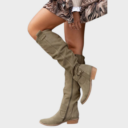 Luna – Kniehohe Stiefel mit Schnalle