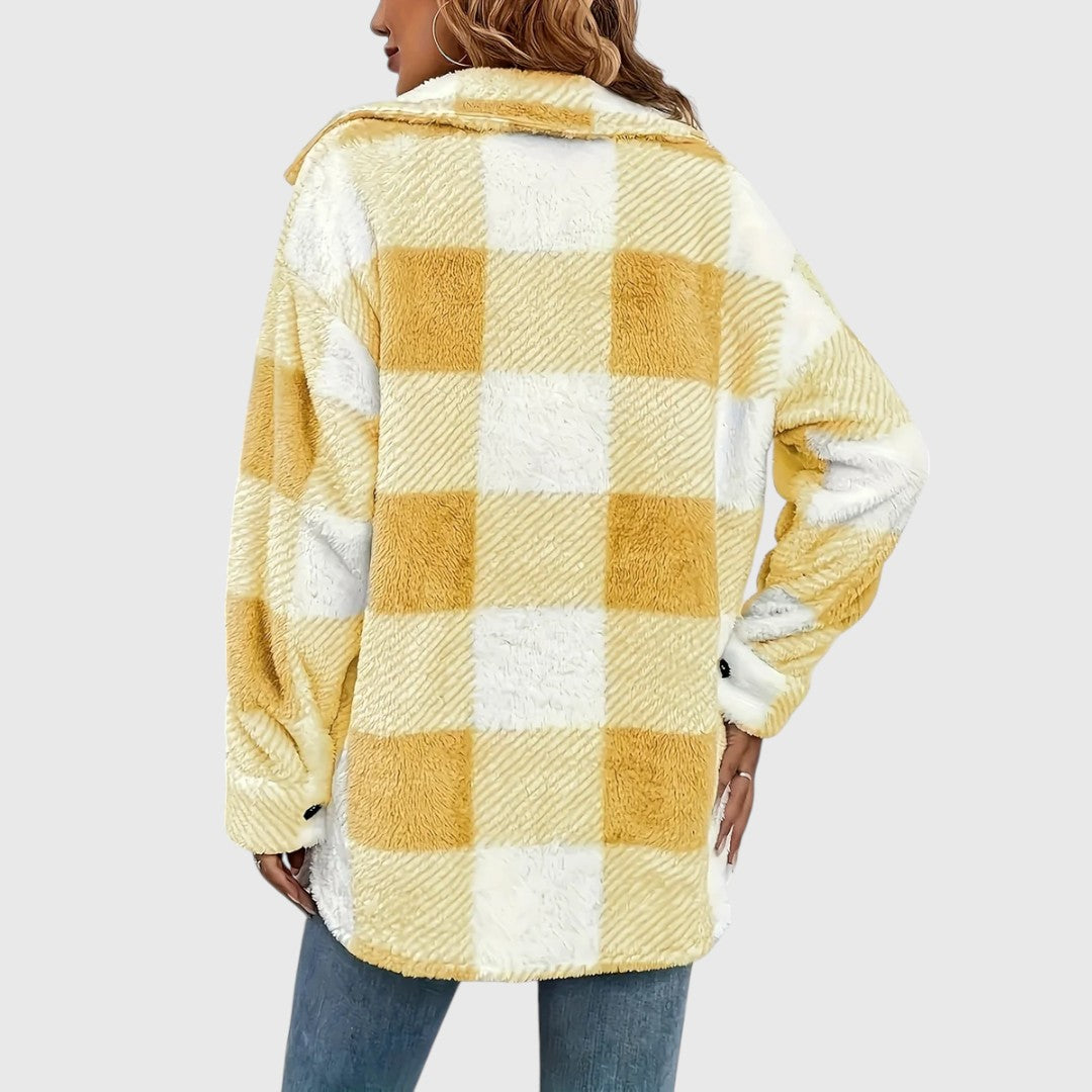 Selina – Schicke karierte Button-Down-Jacke