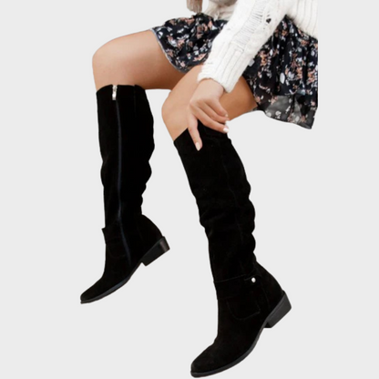 Luna – Kniehohe Stiefel mit Schnalle