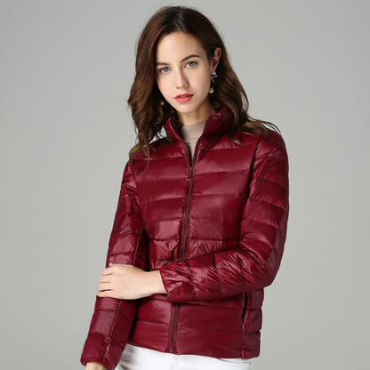 Aurora - Neue Ultralight Jacke mit weißen Entenfedern