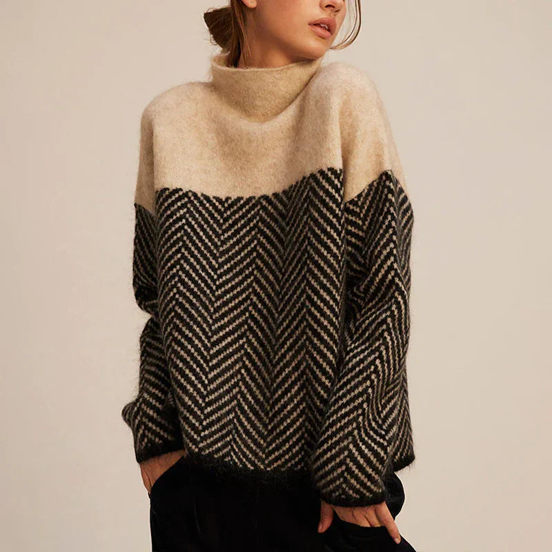 LINE – Warmer pullover mit Stehkragen