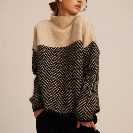 LINE – Warmer pullover mit Stehkragen