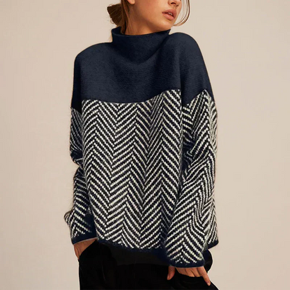 LINE – Warmer pullover mit Stehkragen