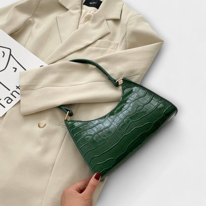 Nora. Glänzende Lederhandtasche