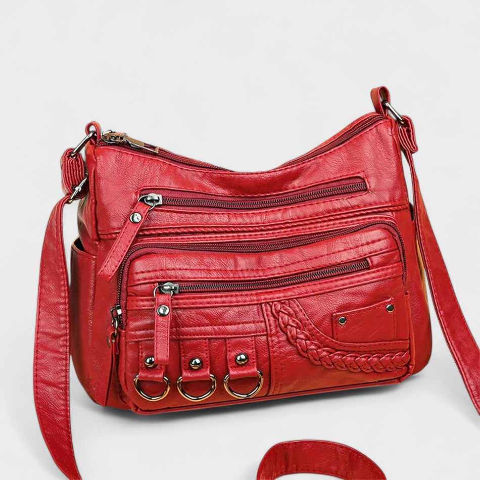 Nora. – Vintage-inspirierte Mehrschichtige Umhängetasche