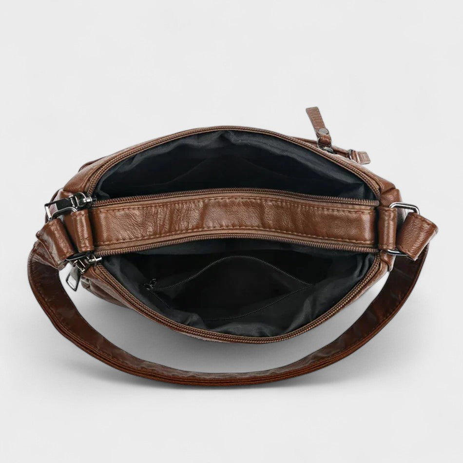 Nora. – Vintage-inspirierte Mehrschichtige Umhängetasche