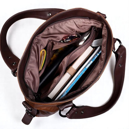 Nora. - Verfeinerte Soft-Leder-Tote-Tasche