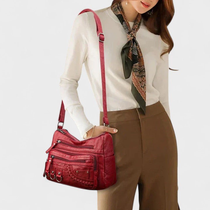 Nora. – Vintage-inspirierte Mehrschichtige Umhängetasche