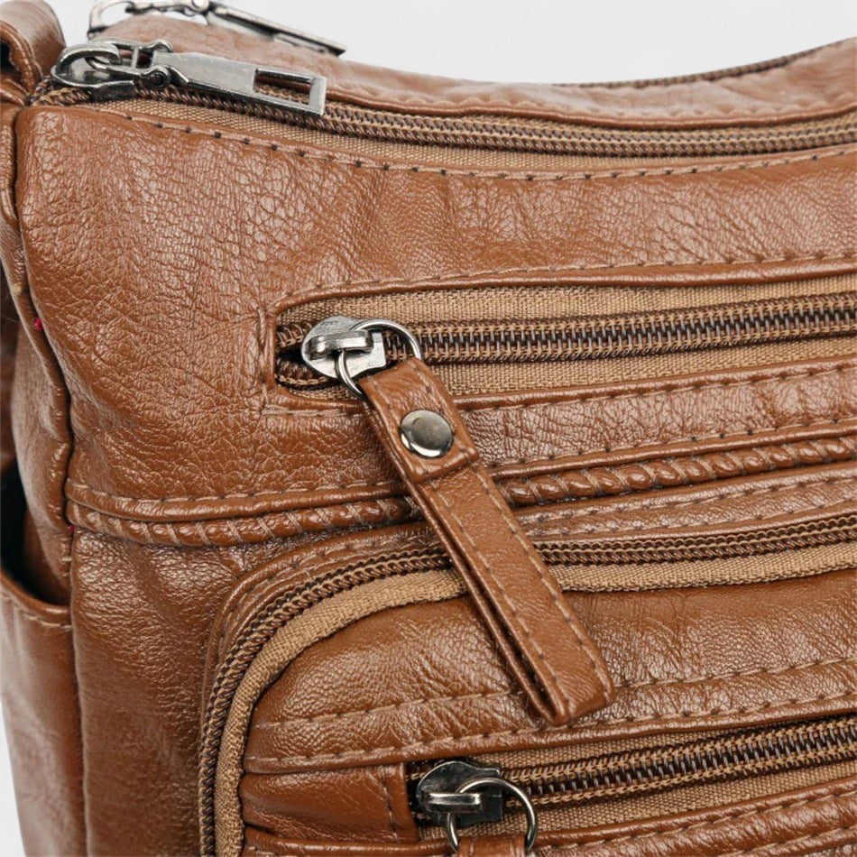 Nora. – Vintage-inspirierte Mehrschichtige Umhängetasche