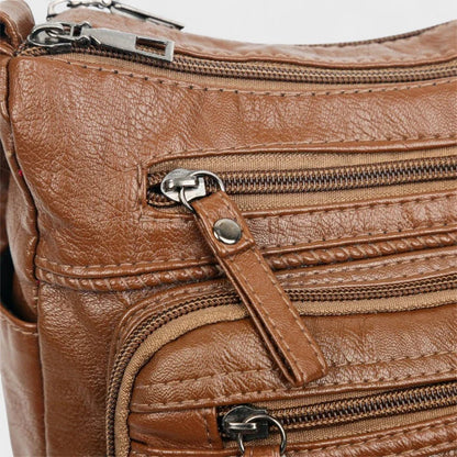 Nora. – Vintage-inspirierte Mehrschichtige Umhängetasche