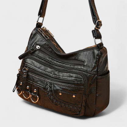 Nora. – Vintage-inspirierte Mehrschichtige Umhängetasche