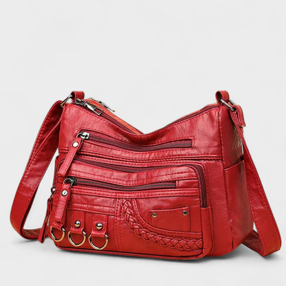 Nora. – Vintage-inspirierte Mehrschichtige Umhängetasche