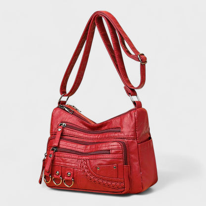 Nora. – Vintage-inspirierte Mehrschichtige Umhängetasche