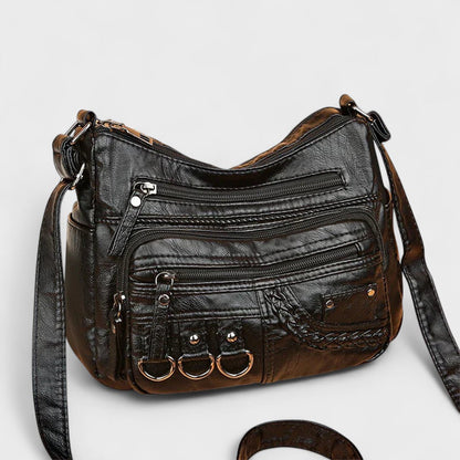 Nora. – Vintage-inspirierte Mehrschichtige Umhängetasche