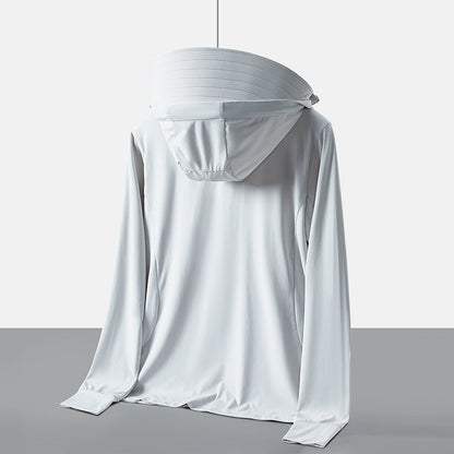 UV-Schutz Kapuzenjacke mit Abnehmbarem Gesichtsschutz – Perfekt für den Sommer