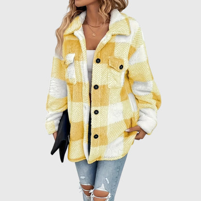 Selina – Schicke karierte Button-Down-Jacke